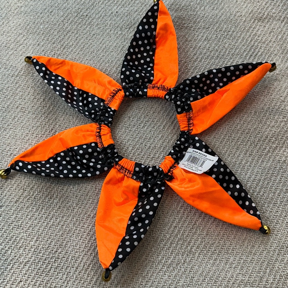 Jester Collar Dog Halloween Costume Medium/Large Fall Pet Puppy Spooky - Picture 3 of 5